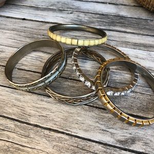 Bangle Bracelets 5 Vintage Boho Textured Festival